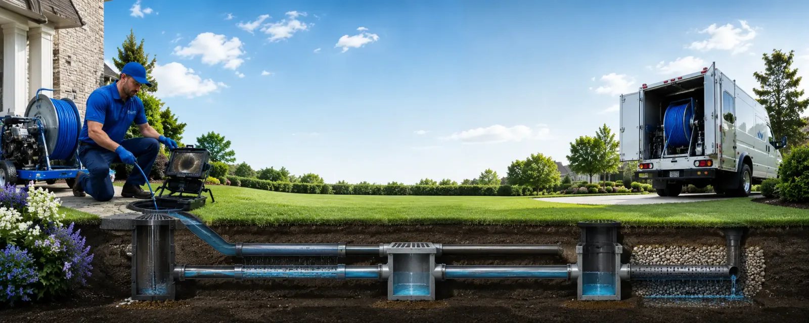 Outdoor drain cleaning information for Hague, ND